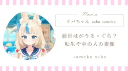saba samekoの前世はがうる・ぐら？転生や中の人の素顔について